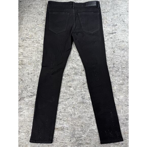 GFTD Los Angeles‎ Jeans Mens 36x33 Black White Death To All Skull Distressed - Picture 10 of 13